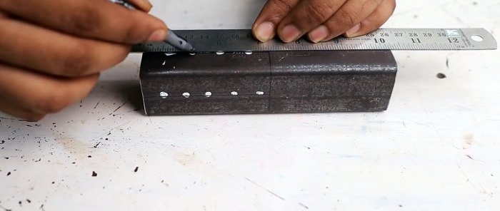 How to make a collapsible connection of profile pipes without welding