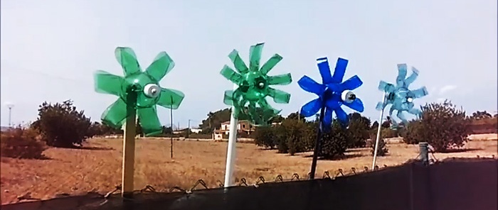 How to make a garden windmill from a plastic bottle