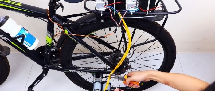 How to make a powerful electric bike using 4 low-power motors