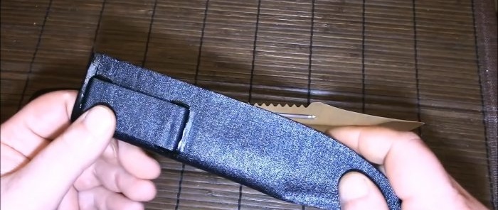 How to make a leather sheath from ordinary fabric