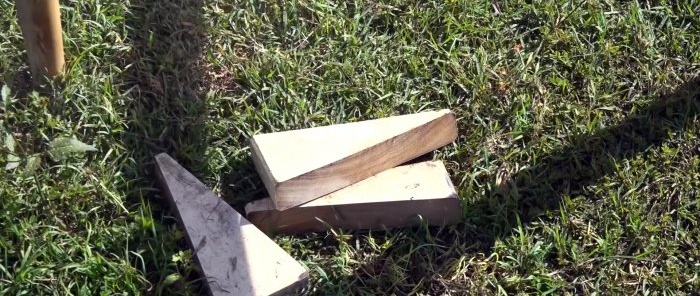 How to remove a large stump using a wedge is easy