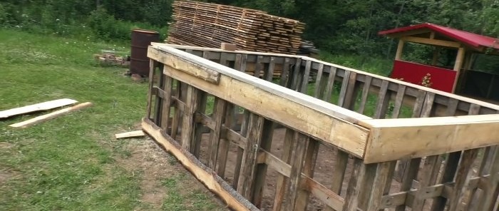 How to build a cheap large pool from pallets in 1 day