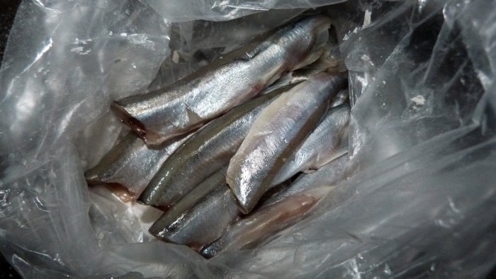 Why use a plastic bag when frying capelin?