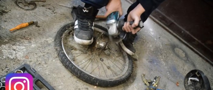 How to install a motor from a brush cutter to a bicycle