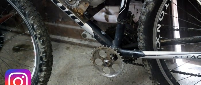 How to install a motor from a brush cutter to a bicycle