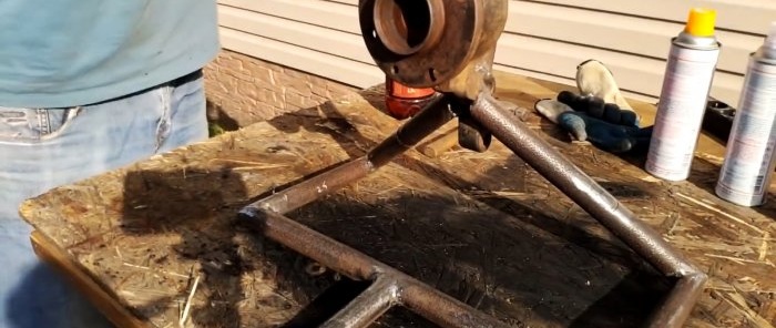 How to quickly weld a hose reel from old car parts