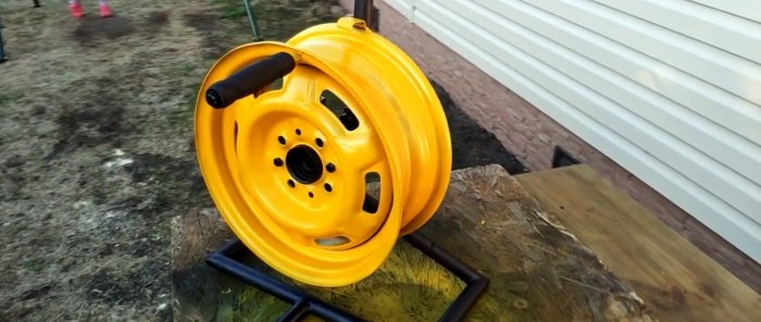 How to quickly weld a hose reel from old car parts