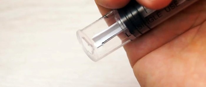 How to make a cherry pitter from a syringe