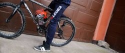 How to install a motor from a brush cutter to a bicycle