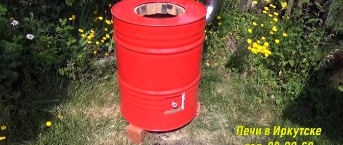 Making a tandoor from a barrel with an insulated bottom without mortar