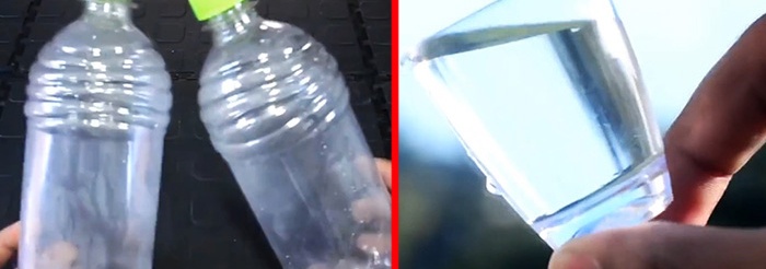 How to use bottles to purify cloudy water until crystal clear