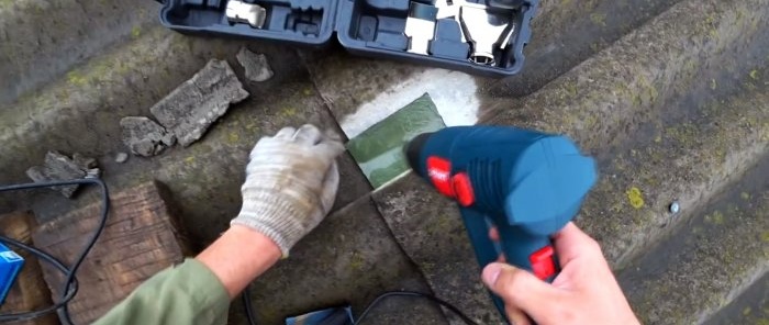 How and with what to quickly repair holes in slate so as not to have to redo it later