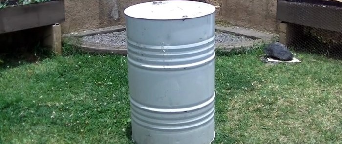 How to make a concrete mixer with a folding mechanism from a barrel