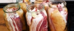 A snack for all occasions. Incredibly delicious recipe for canned lard in brine