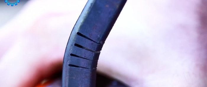 Manual hole punch for tin from broken pliers