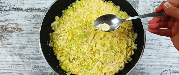 You only need 2 cabbage eggs and 10 minutes to prepare a wonderful dinner.