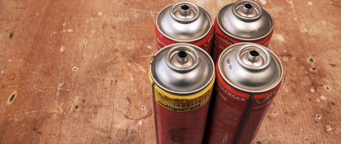 How to make a receiver for an airbrush compressor from aerosol cans