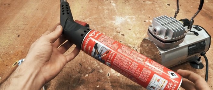 How to make a receiver for an airbrush compressor from aerosol cans