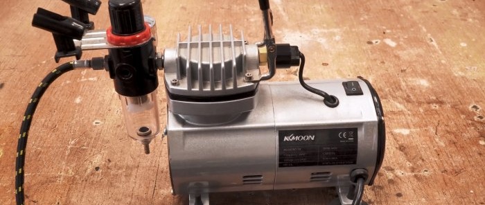 How to make a receiver for an airbrush compressor from aerosol cans