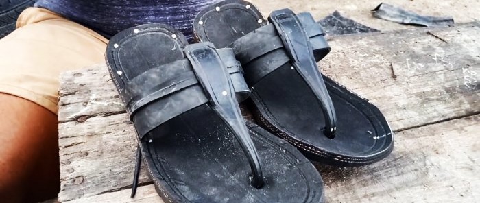 How to make eternal flip flops from an old tire