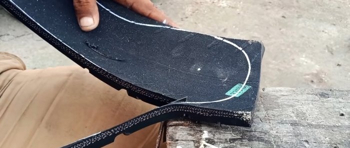 How to make eternal flip flops from an old tire