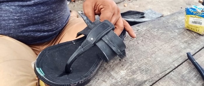 How to make eternal flip flops from an old tire