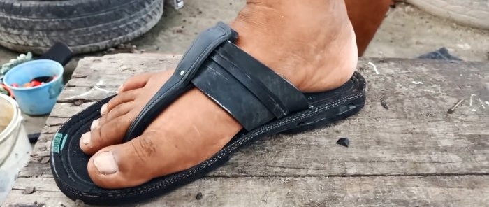 How to make eternal flip flops from an old tire