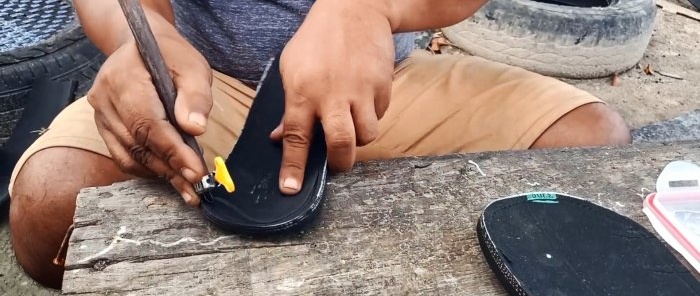 How to make eternal flip flops from an old tire