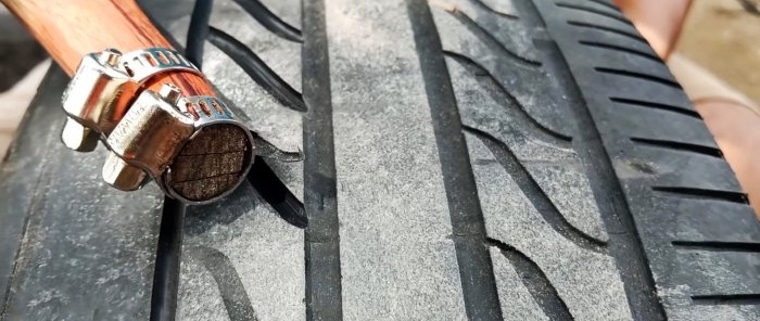 A penny tool for cutting tread on car tires