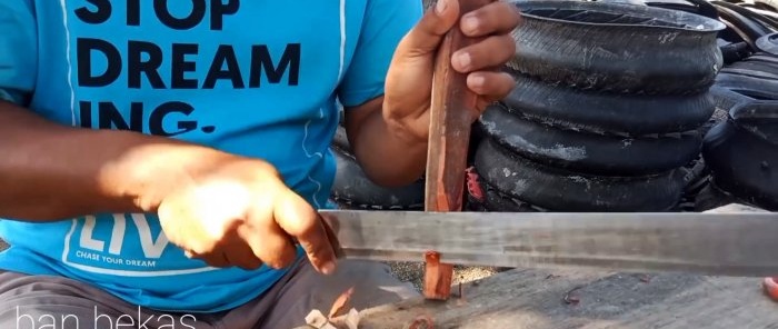 A penny tool for cutting tread on car tires