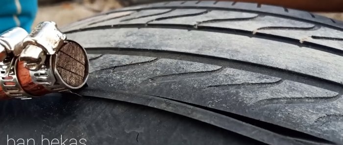 A penny tool for cutting tread on car tires