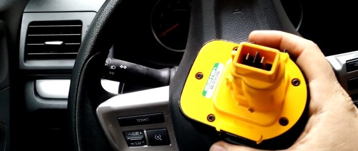 Weak car battery Take a screwdriver with you to be on the safe side