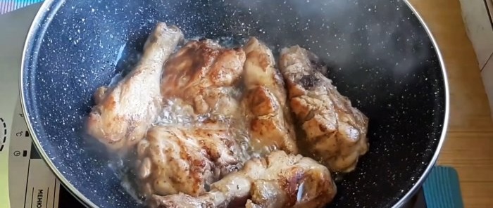 If you stew chicken, then this is the only way. Simple quick recipe Kabardian chicken