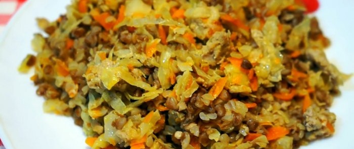 Buckwheat and cabbage A very quick and unusual dinner recipe that always saves