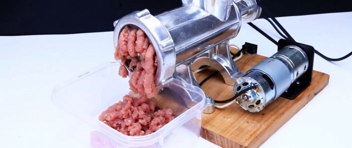 How to convert a regular meat grinder into an electric one