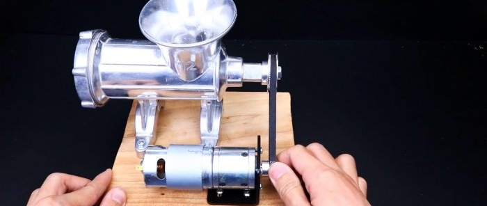 How to convert a regular meat grinder into an electric one