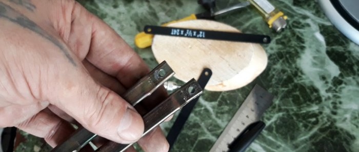 How to make a mini metal hacksaw for working in hard-to-reach places