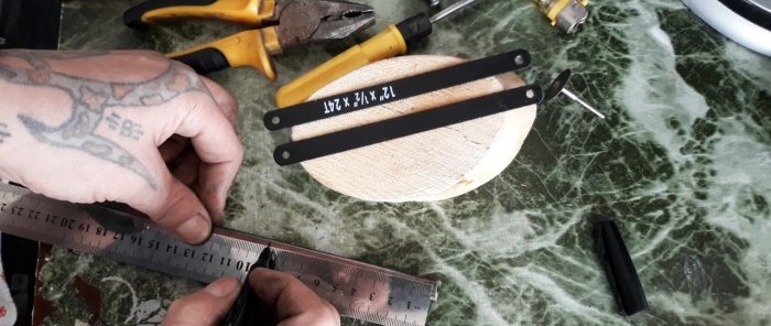 How to make a mini metal hacksaw for working in hard-to-reach places