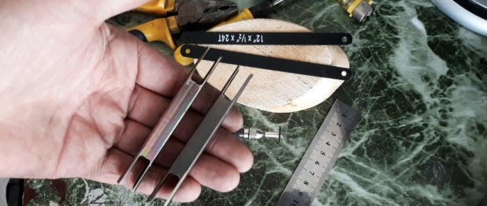 How to make a mini metal hacksaw for working in hard-to-reach places