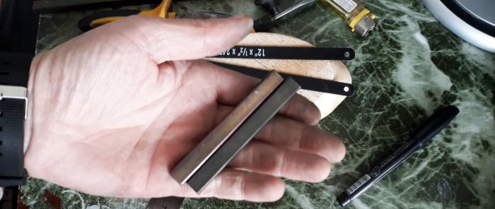 How to make a mini metal hacksaw for working in hard-to-reach places