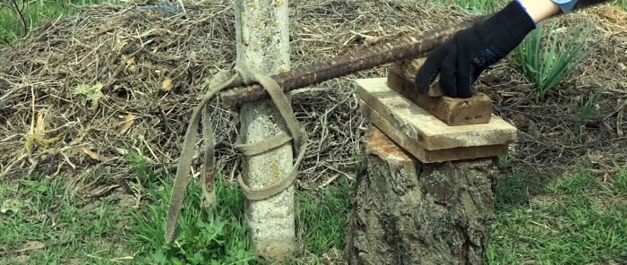 How to pull a concrete pillar out of the ground alone