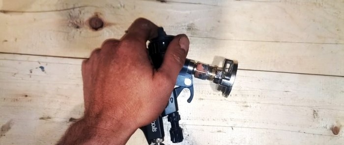 How to make a foam sprayer from a spray gun