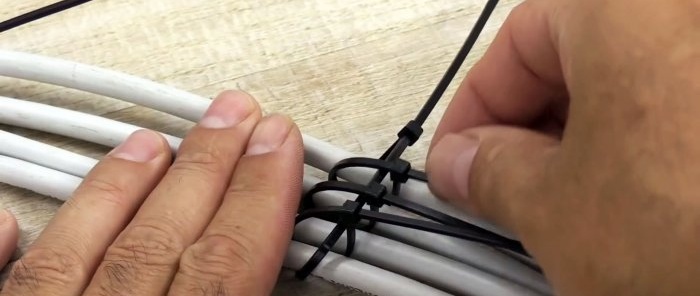 10 ideas on how to carefully lay and mark wires using a cable tie