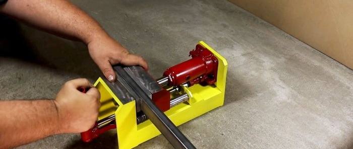 How to make a powerful vice from a jack - press