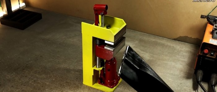 How to make a powerful vice from a jack - press