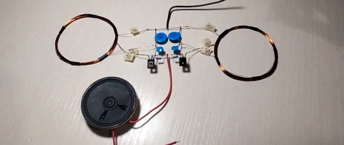 How to make a Butterfly metal detector using only 2 transistors