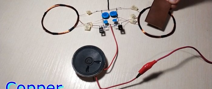 How to make a Butterfly metal detector using only 2 transistors