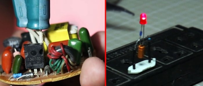 How to make a simple 220V flasher from an energy-saving lamp without transistors