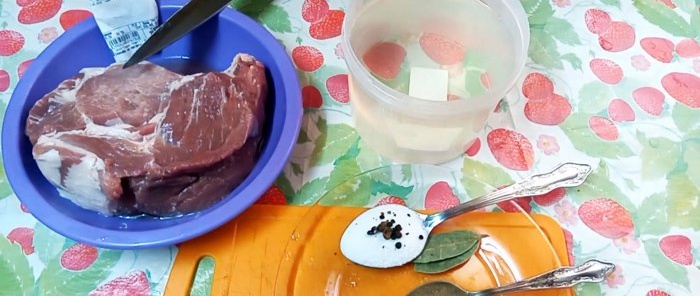 How to marinate shish kebab in brine according to a recipe from the USSR