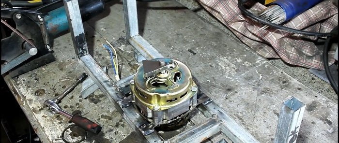 How to make a vibrating sieve with a washing machine motor to sift out sand